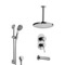 Chrome Tub and Shower System with Ceiling Rain Shower Head and Hand Shower